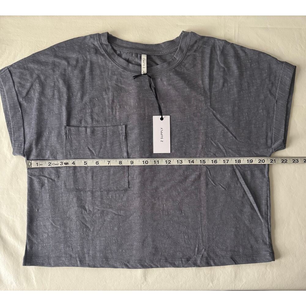 New Z Supply Keeley Crew Tee in Jet Set Grey Women's Size L - Picture 7 of 8